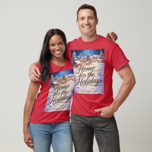 T-Shirt 'Retour à la maison pour les fêtes'