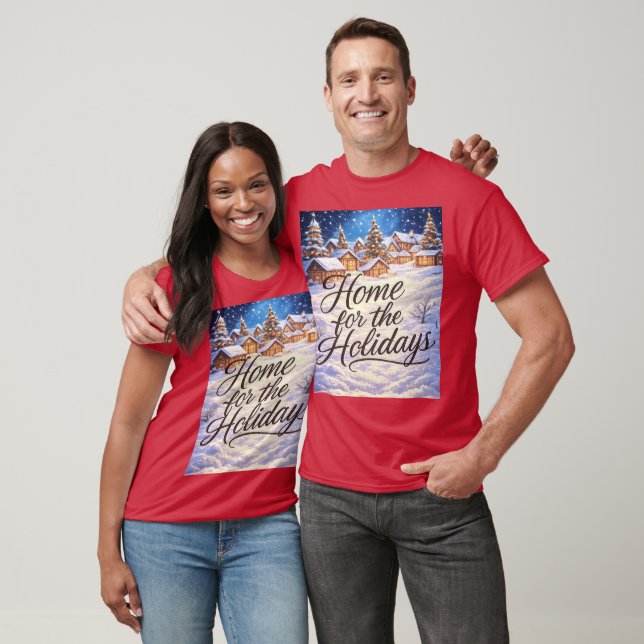 T-Shirt 'Retour à la maison pour les fêtes' (Unisexe)