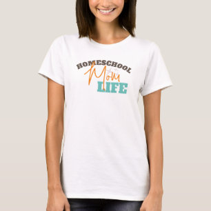 T-shirt Retour à la vie de maman à l'école à la maison