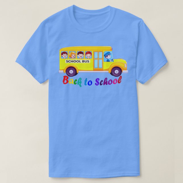 T-shirt retour à l'autocollant scolaire (Design devant)