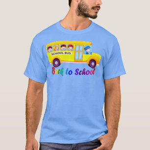 T-shirt retour à l'autocollant scolaire