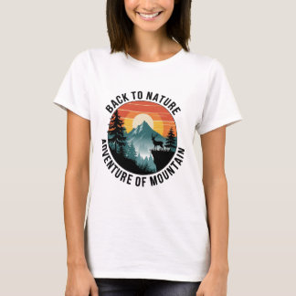 T-shirt Retour à l'aventure nature de montagne
