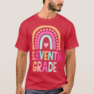 T-shirt Retour À L'École 11E Année Arc-En-Ciel Enfants Fem