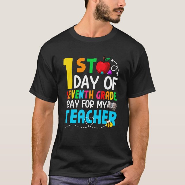 T-shirt Retour À L'École 1Er Jour De La Septième Prière Po (Devant)