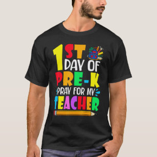 T-shirt Retour à l'école 1er jour de pré-maternelle Priez 