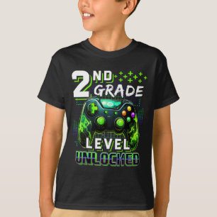 T-shirt Retour à l'école 2e année Garçon Gamer Premier jou