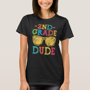 T-shirt Retour à l'école 2e année mec Premier jour Enseig