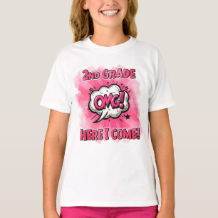 T-shirt Retour À L'École 2E Année Style Comic