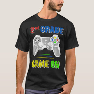 T-shirt Retour à l'école 2e deuxième année jeu vidéo de jo