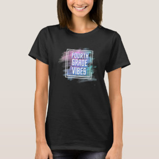 T-shirt Retour à l'école 4e année Vibes Premier jour d'éco