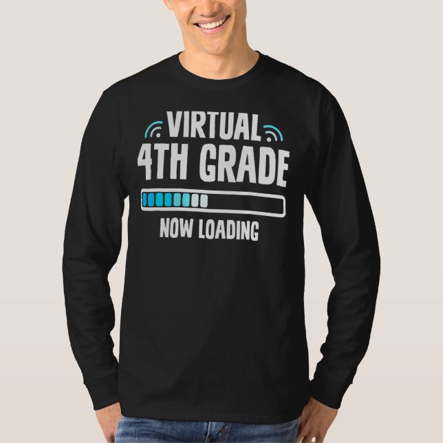 T-shirt Retour à l'école 4e année virtuelle 4e année maint (Devant)