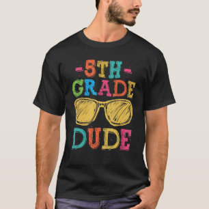 T-shirt Retour à l'école 5e année Dué Premier jour Enseign