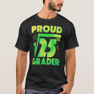 T-shirt Retour À L'École 5E Carré Racine De 25 Étudiants