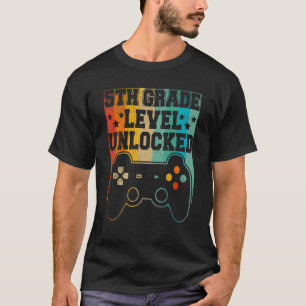 T-shirt Retour à l'école 5ème niveau débloqué jeu vidéo