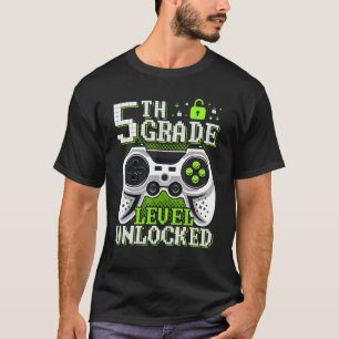 T-shirt Retour à l'école 5ème niveau débloqué jeu vidéo