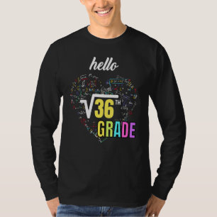T-shirt Retour à l'école 6e année Racine carrée de 36 Math