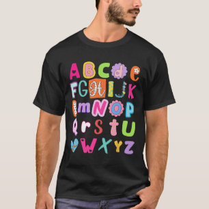 T-shirt Retour à l'école Alphabet Abcs Premier Jour d'Écol