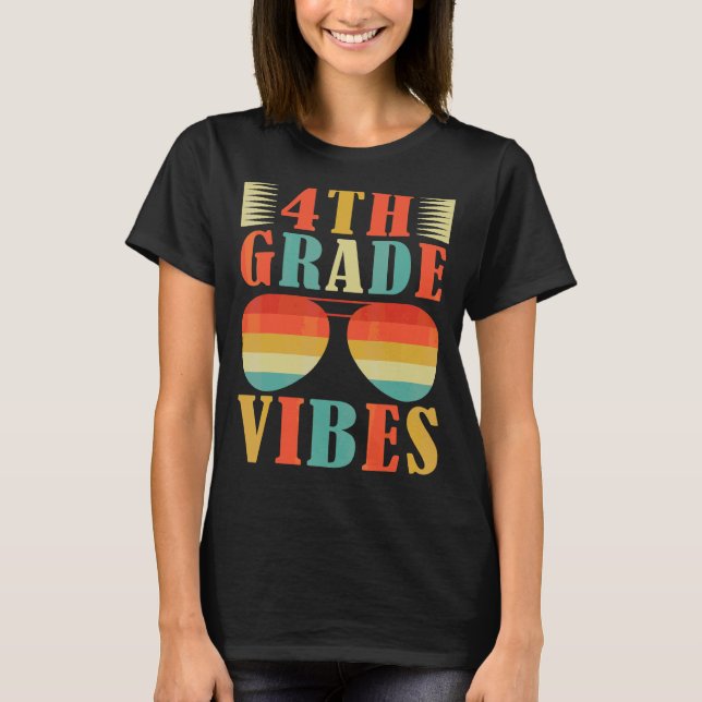 T-shirt Retour à l'école ambiance 4e année Professeur prem (Devant)