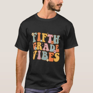 T-shirt Retour à l'école ambiance cinquième année élève en