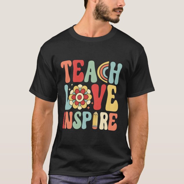 T-shirt Retour À L'École Apprendre L'Amour Et Inspirer Ens (Devant)