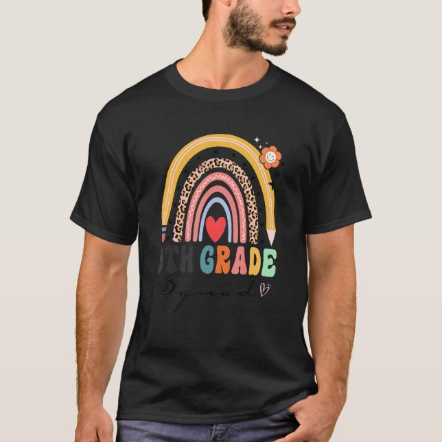 T-shirt Retour À L'École Arc-en-ciel 9e 9e année Enseignem (Devant)