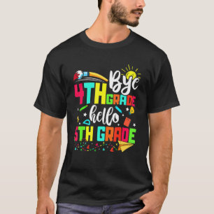 T-shirt Retour À L'École Au-Delà De 4e Année Bonjour Cinqu