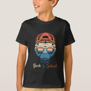 T-shirt Retour à l'école avec un thème chimpanzé d'été