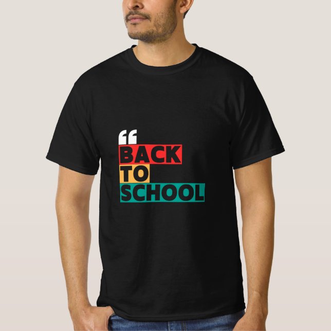 T-shirt Retour à l'école avec une touche classique et clas (Devant)