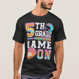 T-shirt Retour à l'école Baseball 5e année Jouons Hommes