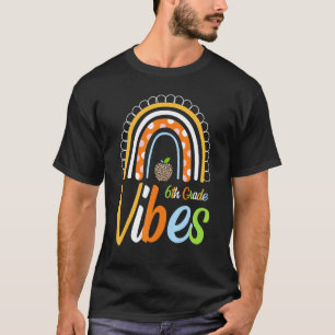 T-shirt Retour à l'école Boho Arc-en-ciel Professeur de 6e