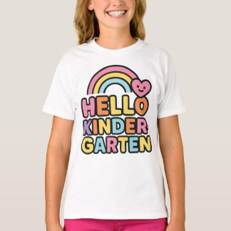 T-shirt Retour à l'école Bonjour enseignante de maternelle