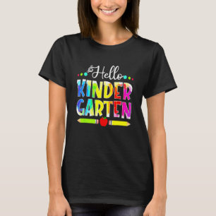 T-shirt Retour à l'école Bonjour maternelle Filles Garçons
