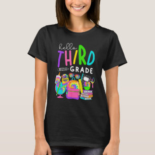 T-shirt Retour à l'école Bonjour troisième 3e année pour l