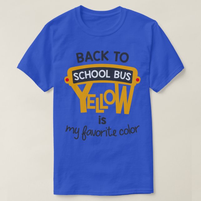 T-shirt Retour à l'école Bus Jaune (Design devant)