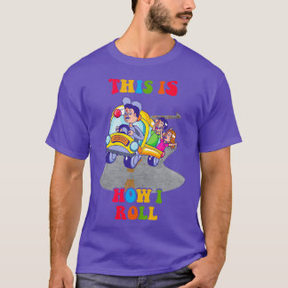 T-shirt Retour à l'école bus moniteur cadeau voici comment