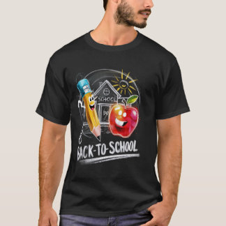 T-shirt Retour À L'École Chalk Enseignant Funny Enfants Pr