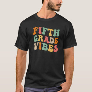 T-shirt Retour à l'école Cinquième année Vibes Rétro Groov