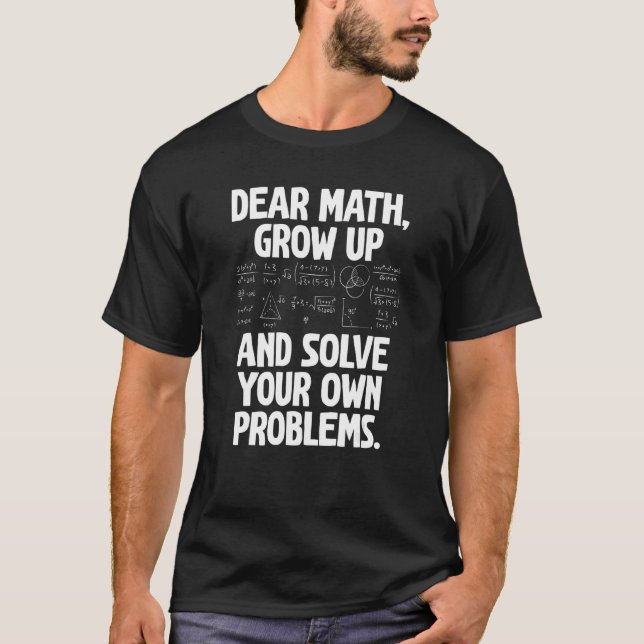 T-shirt Retour À L'École Citation Math Pour Filles Garçons (Devant)