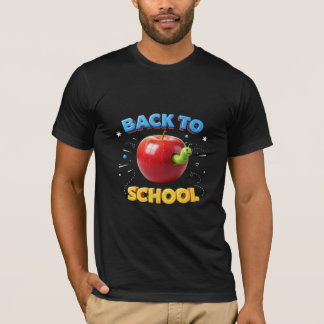 T-shirt Retour à l'école - Conception 3D d'une pomme migno