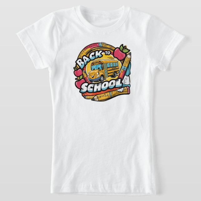 T-Shirt Retour à l'école - Conception lumineuse et amusant (Poser)