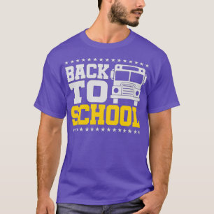 T-shirt Retour À L'École Conducteur De Bus Jaune