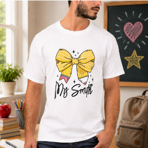 T-shirt Retour à l'école Coquette Nom personnalisé