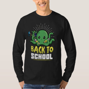 T-shirt Retour À L'École Cute Octopus Premier Jour De L'Éc