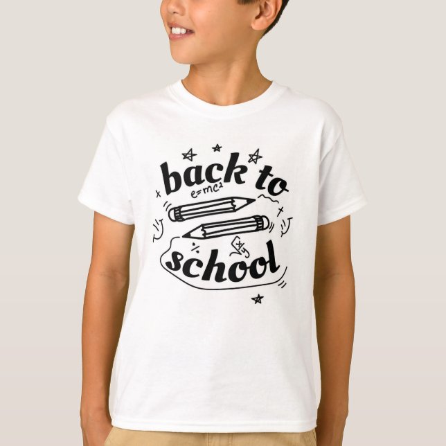 T-shirt retour à l'école de mathématiques (Devant)