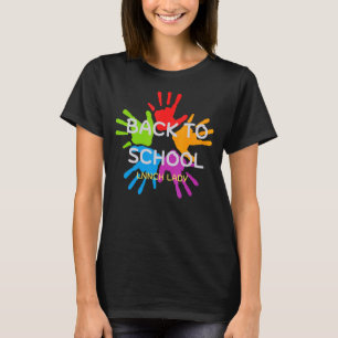 T-shirt Retour À L'École Déjeuner Cafétéria Lady Restaurat