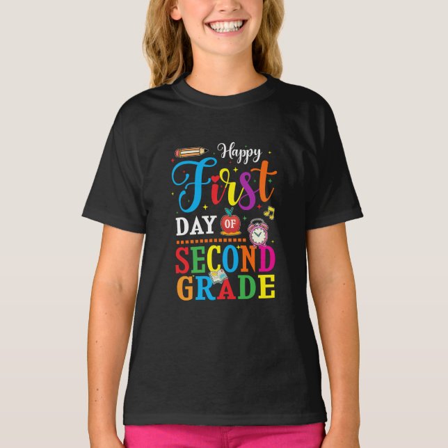 T-shirt Retour à l'école, deuxième année (Devant)