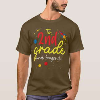 T-shirt Retour à l'école Deuxième année Garçon Girl Space