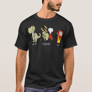 T-shirt RETOUR À L'ÉCOLE Dinosaure de gaz liquide solide
