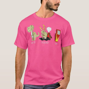 T-shirt RETOUR À L'ÉCOLE Dinosaure de gaz liquide solide