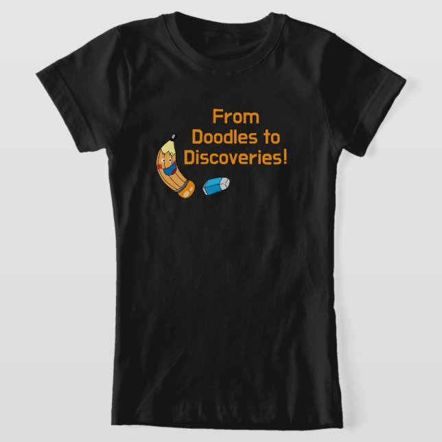 T-Shirt Retour à l'école Doodles et découverte (Poser)
